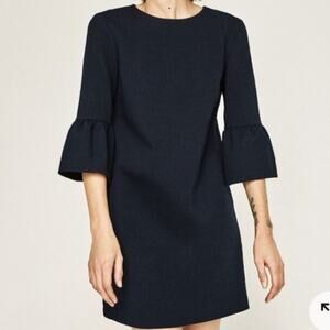 Zara | Dresses | Zara Black Denim Strappy Mini Dress